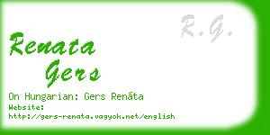 renata gers business card